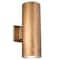 Vaxcel Chiasso 14.25-in H Warm Brass Outdoor Mid Century Modern 2 Light Outdoor Cylinder Wall Sconce, Up-Down Lighting T0588 - alternate 1